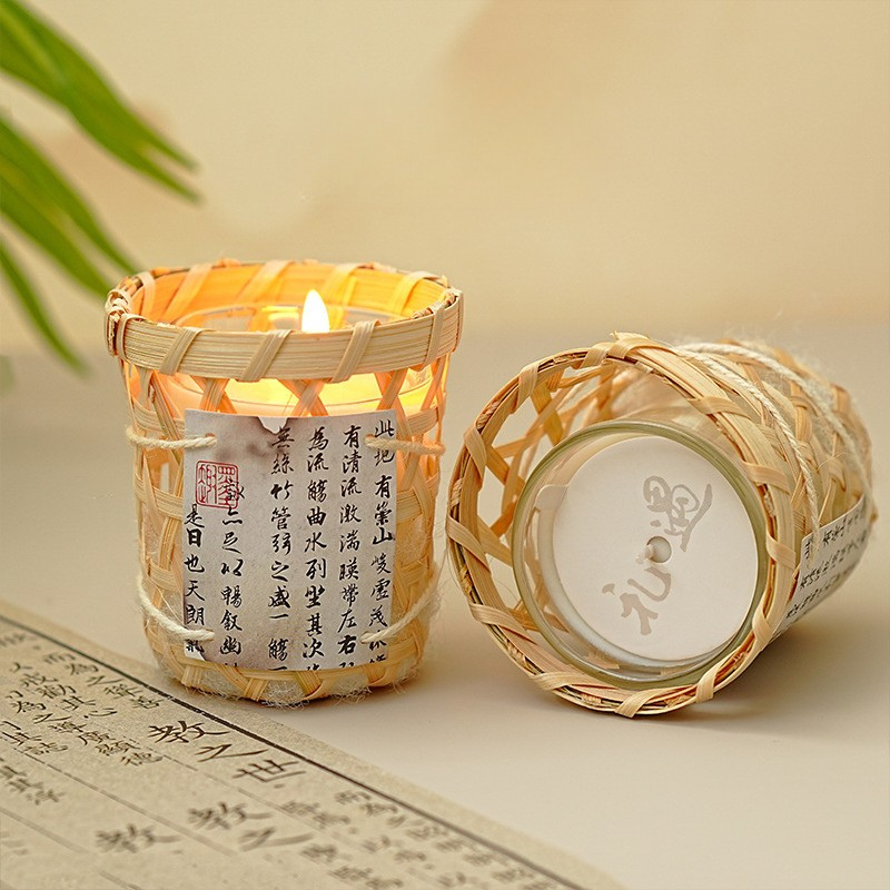 LILORA x YUHUAN’s limited bamboo edition-woven scented candles