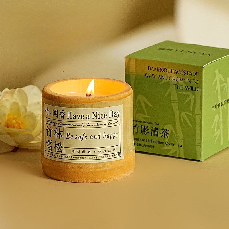 LILORA x YUHUAN's limited edition handcrafted bamboo-scented candles