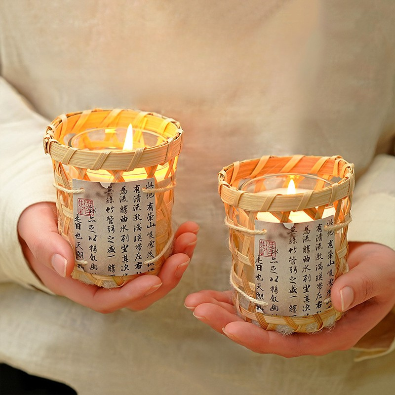 LILORA x YUHUAN’s limited bamboo edition-woven scented candles