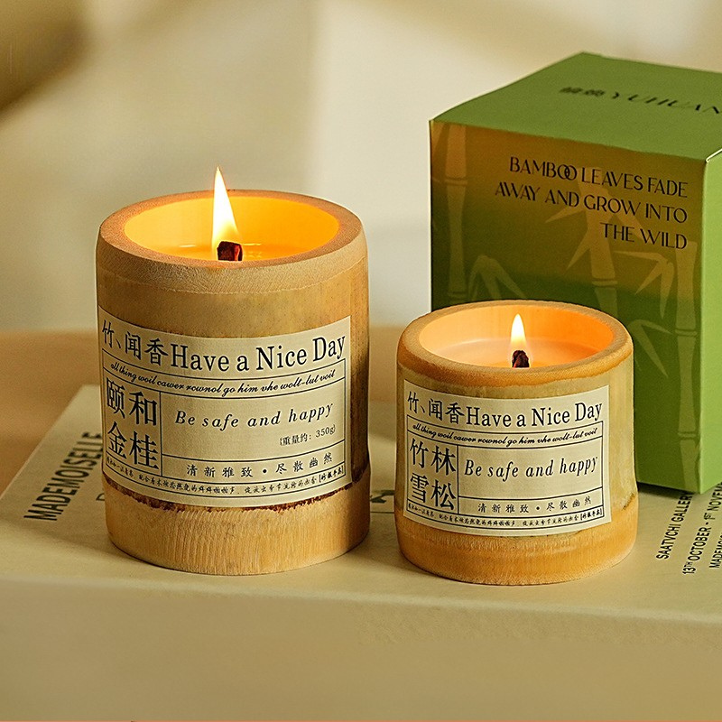 LILORA x YUHUAN's limited edition handcrafted bamboo-scented candles