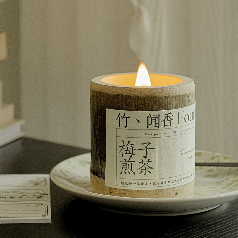 LILORA x YUHUAN LZ082 limited edition bamboo soy candles