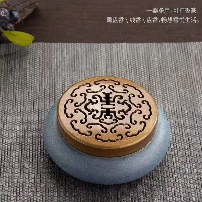 Brass Incense Set – Chinese Ritual Gift for Meditation & Calm
