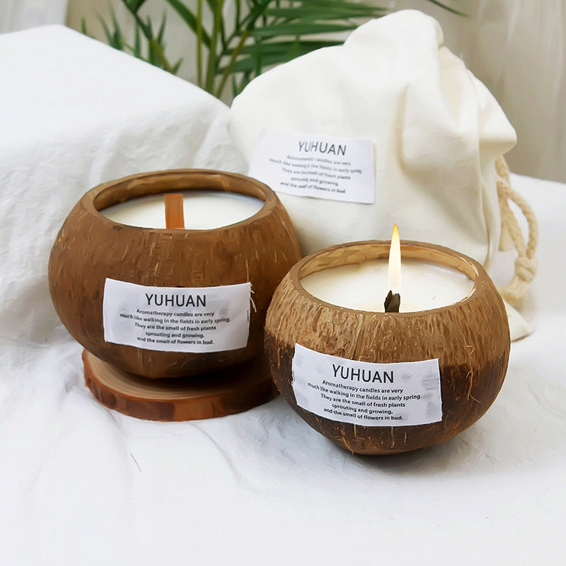 LILORA-YUHUAN LZ050 hand-poured coconut shell scented candles