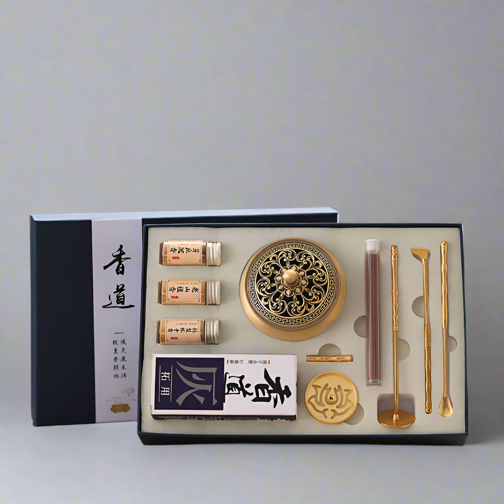 Brass Incense Ceremony Set – Mindful Incense Stamping Kit for Meditation & Yoga Beginners