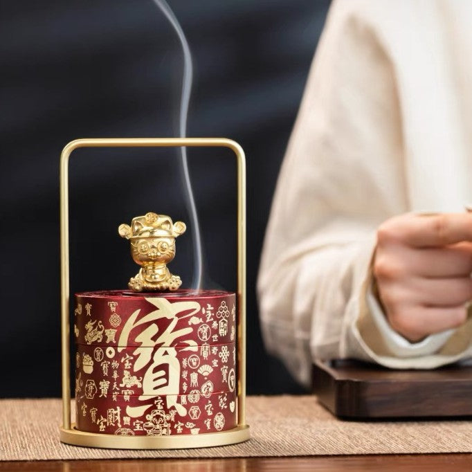 Classical Brass Incense Set – Complete Ritual Box for Calm Living