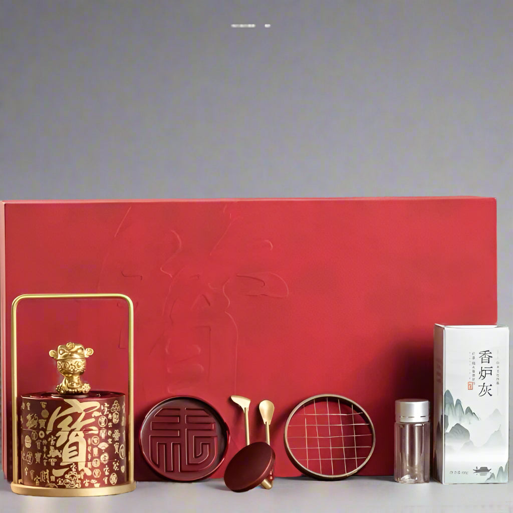 Classical Brass Incense Set – Complete Ritual Box for Calm Living