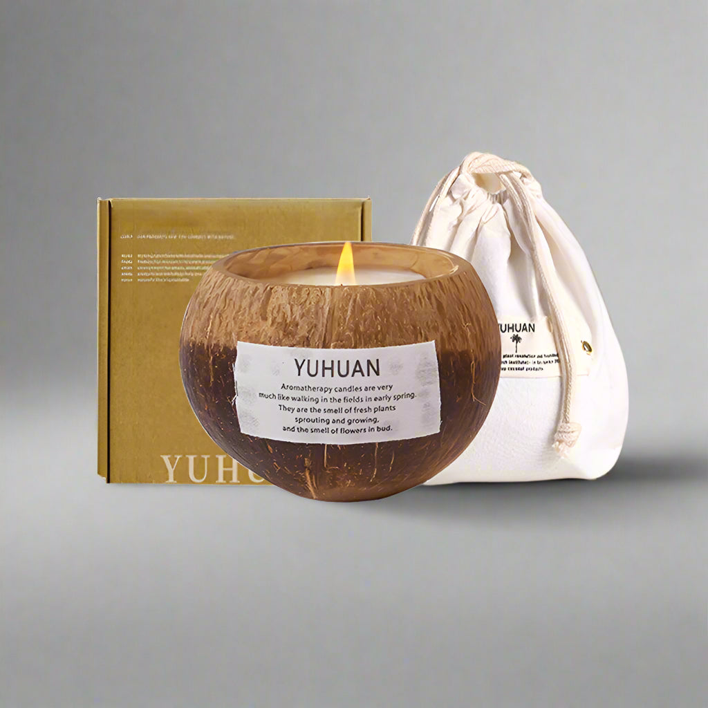 LILORA-YUHUAN LZ050 hand-poured coconut shell scented candles