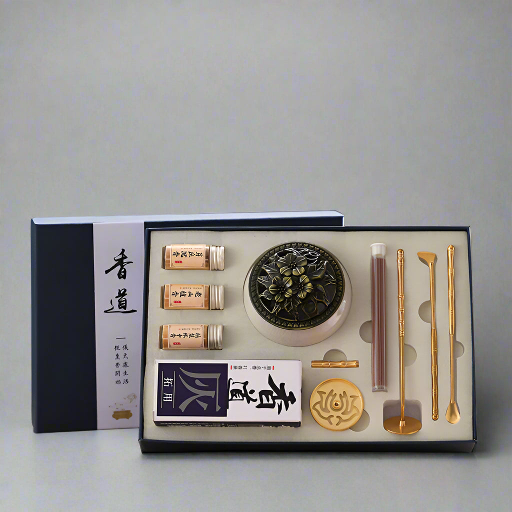 Brass Incense Ceremony Set – Mindful Incense Stamping Kit for Meditation & Yoga Beginners