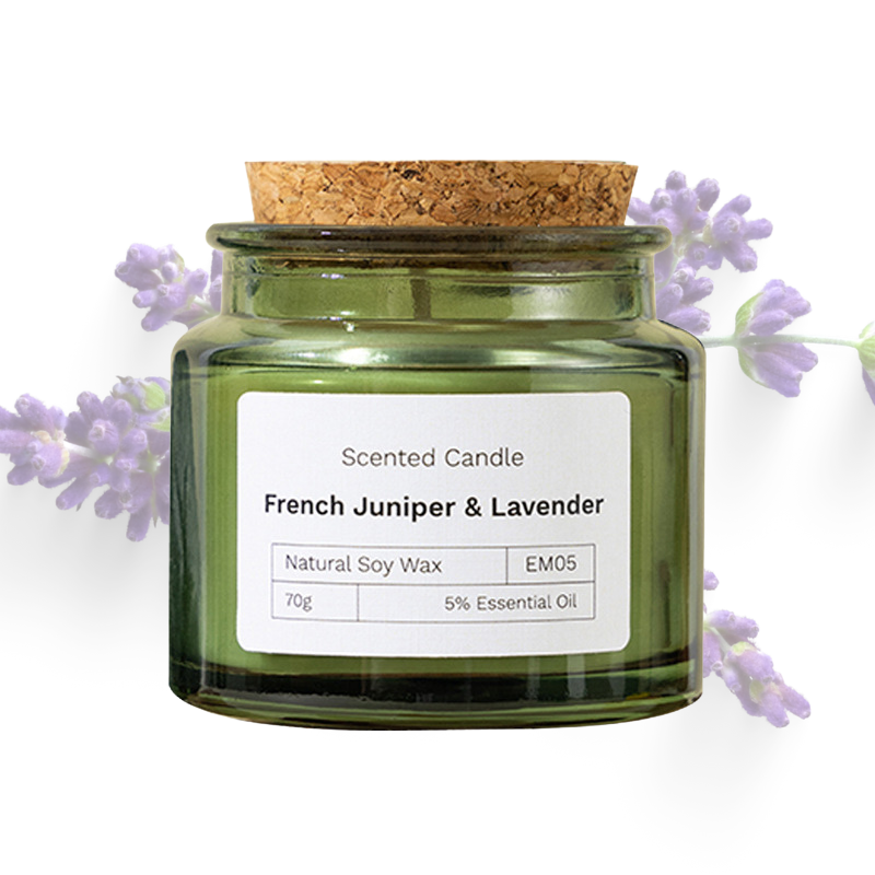LILORA "Little Green Bottle" Lavender Scented Candle